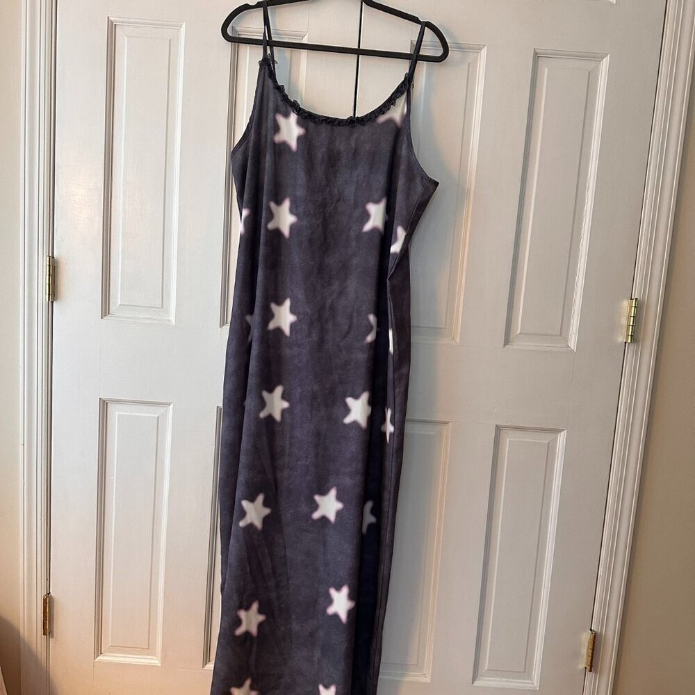 MISSLOOK Star Maxi Dress with Lace Trim - Size Large